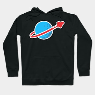 space, astronaut, rocket Hoodie